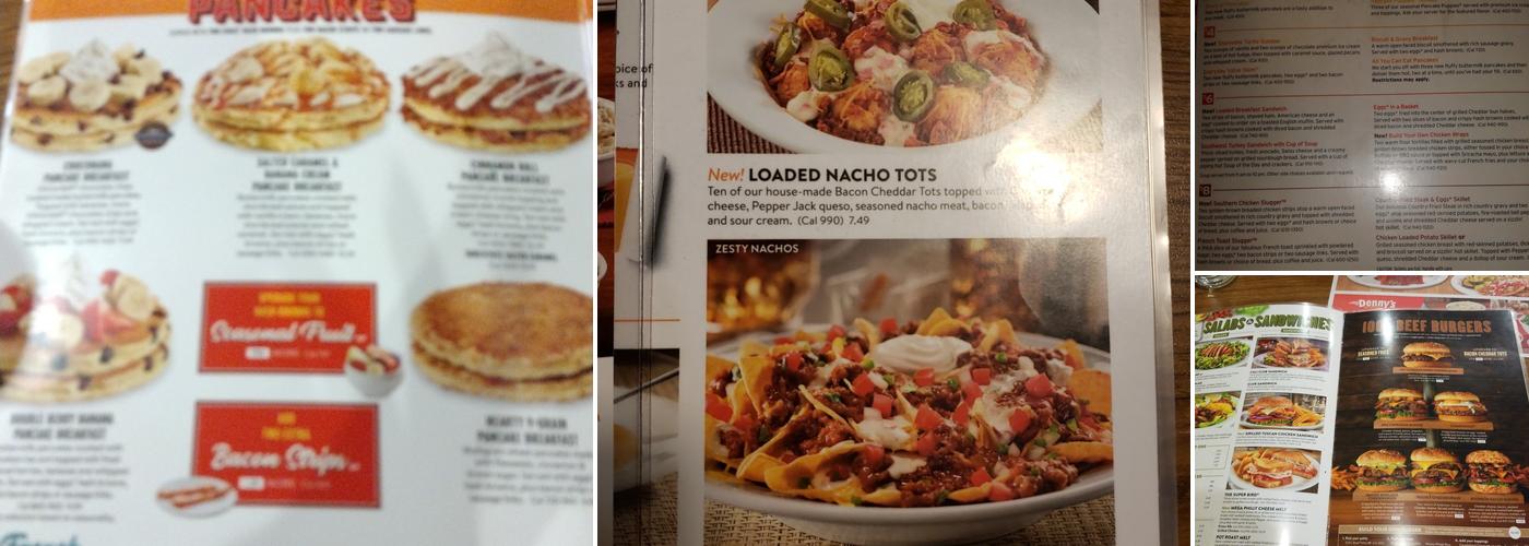 Denny's Restaurant Menu