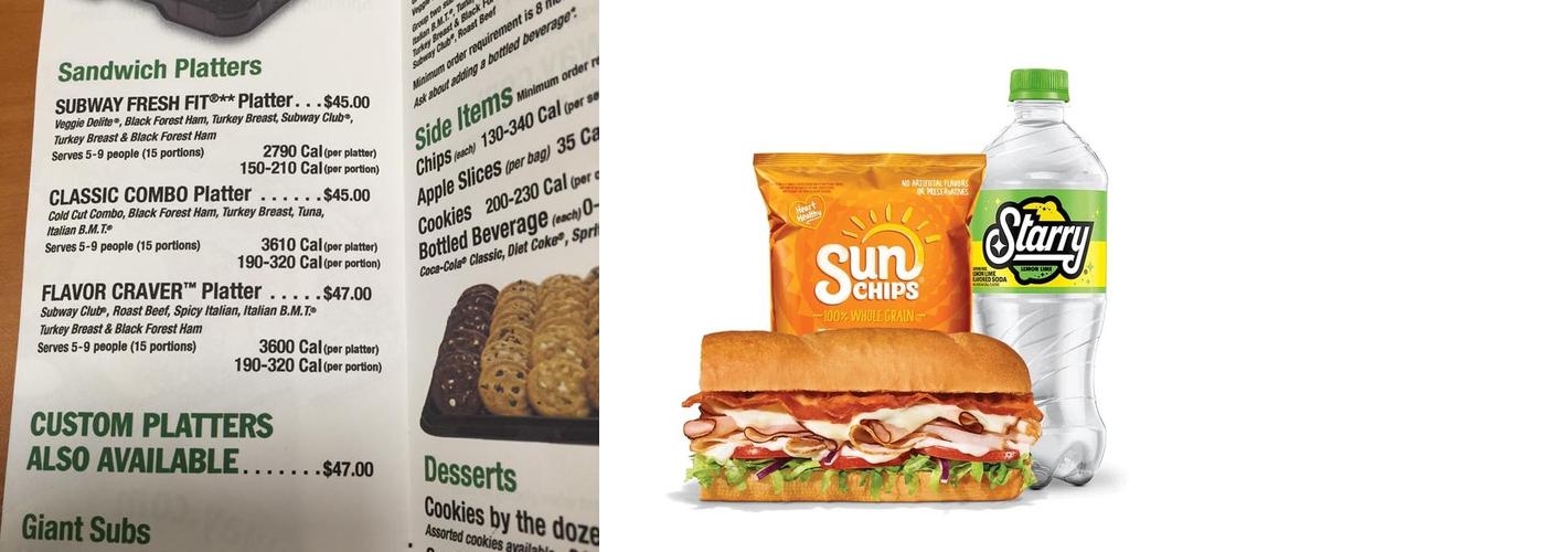 Subway Menu