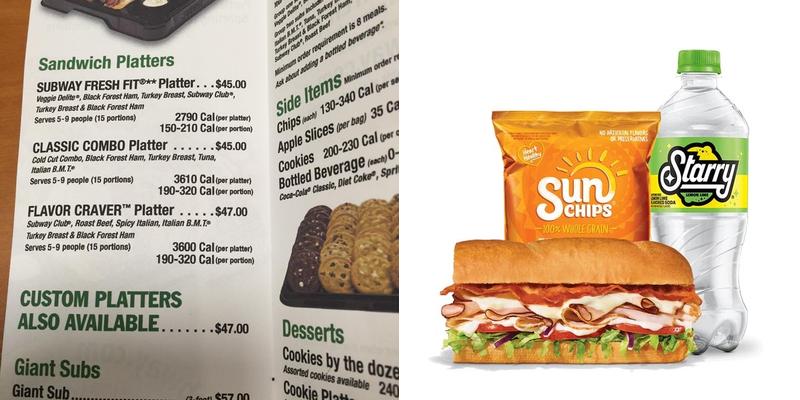 Subway Menu