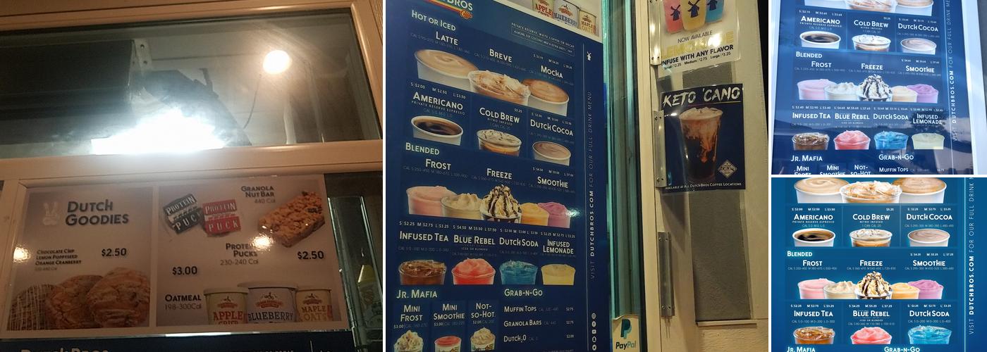 Dutch Bros Coffee Menu