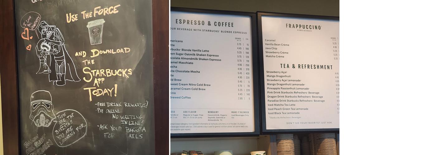Starbucks Menu