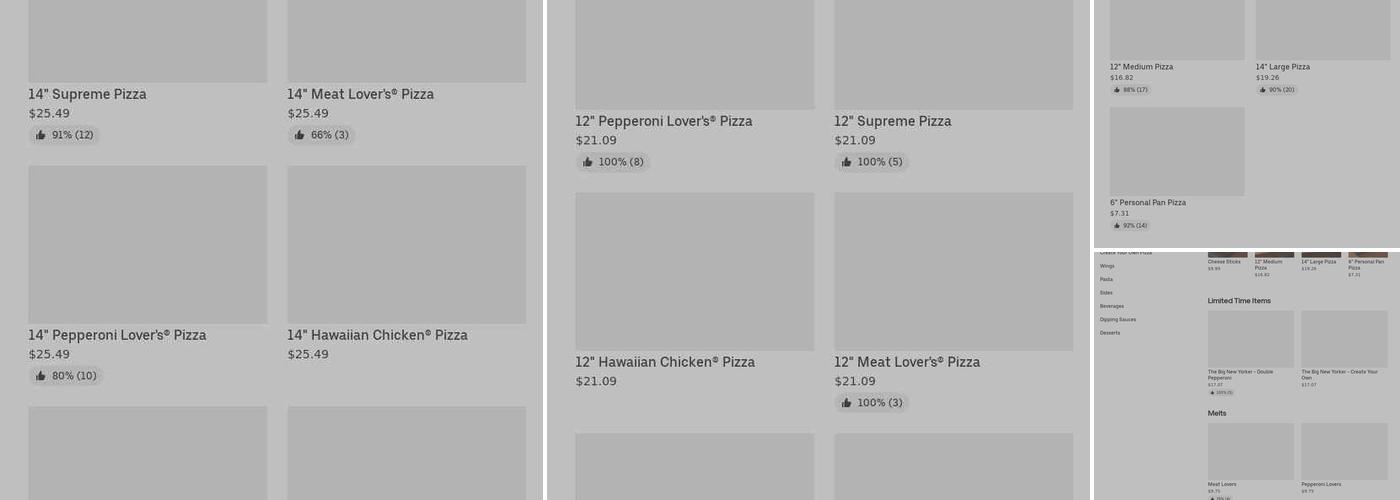 Pizza Hut Menu