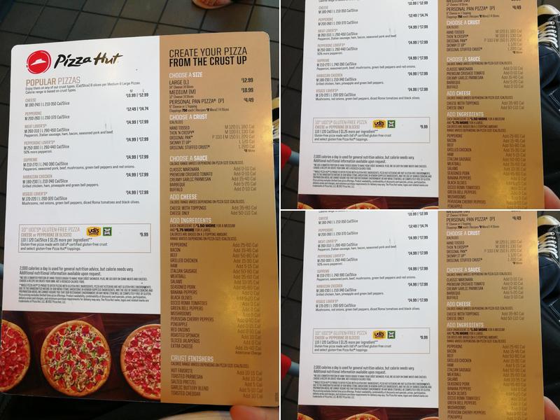 Pizza Hut Menu