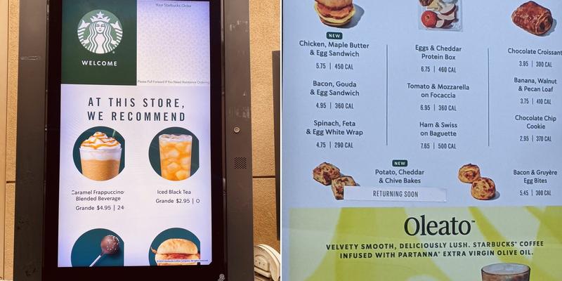 Starbucks Menu