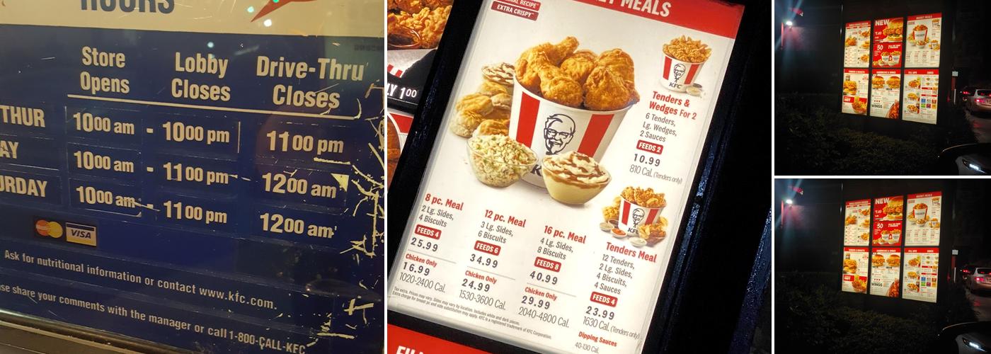KFC Menu