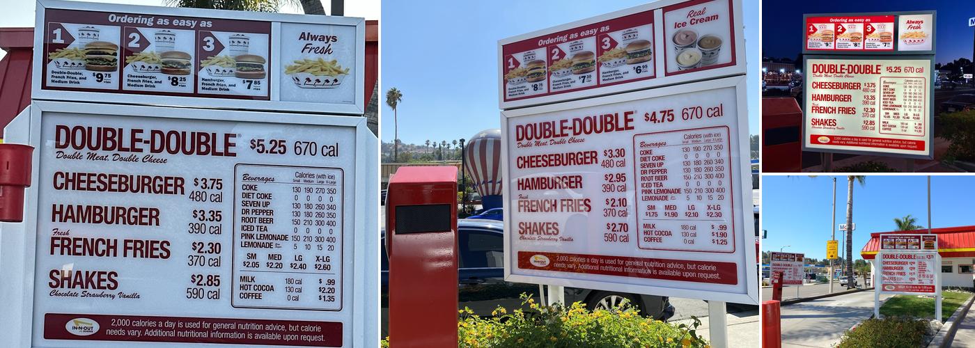 In-N-Out Burger Menu