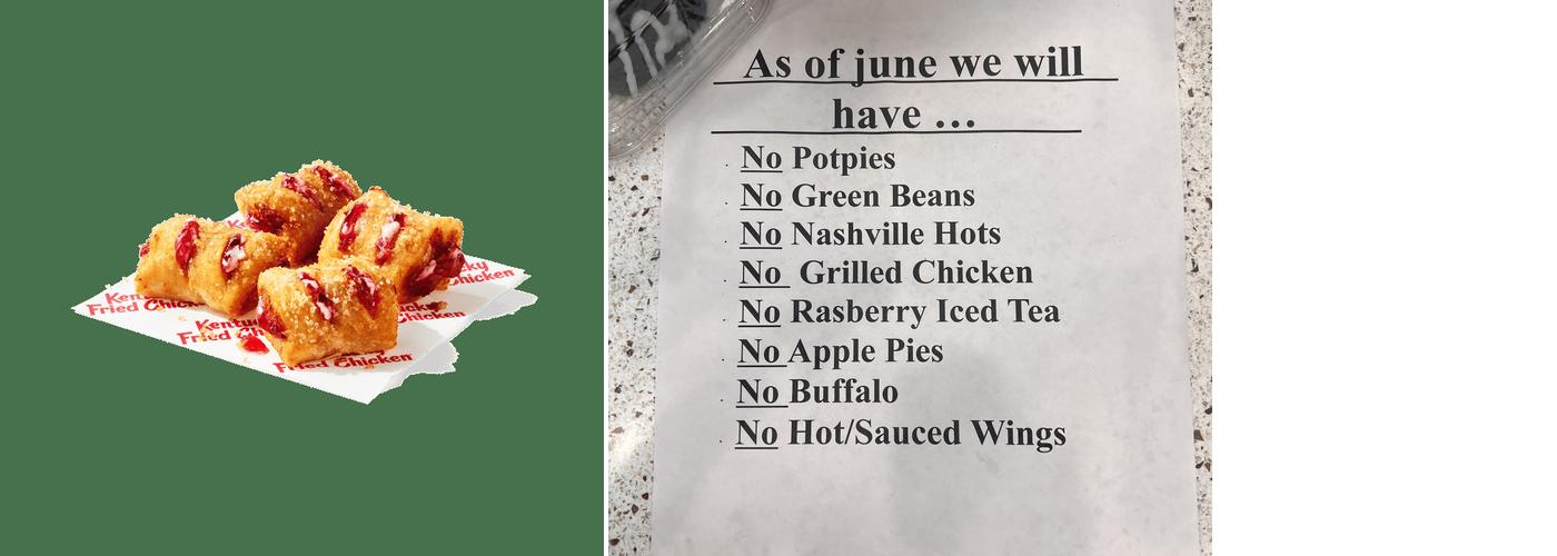KFC Menu