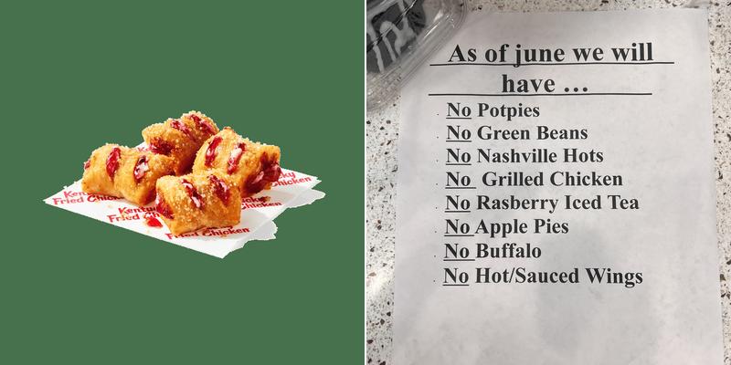 KFC Menu