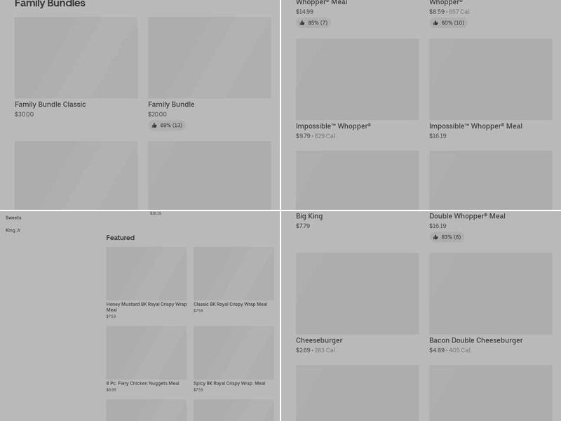 Burger King Menu