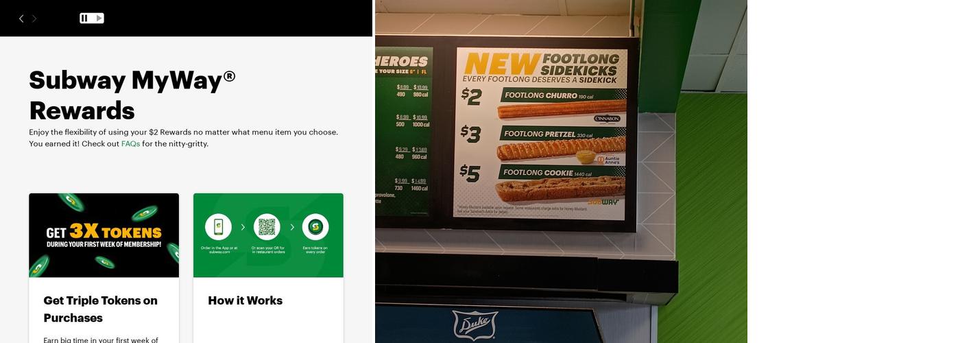 Subway Menu