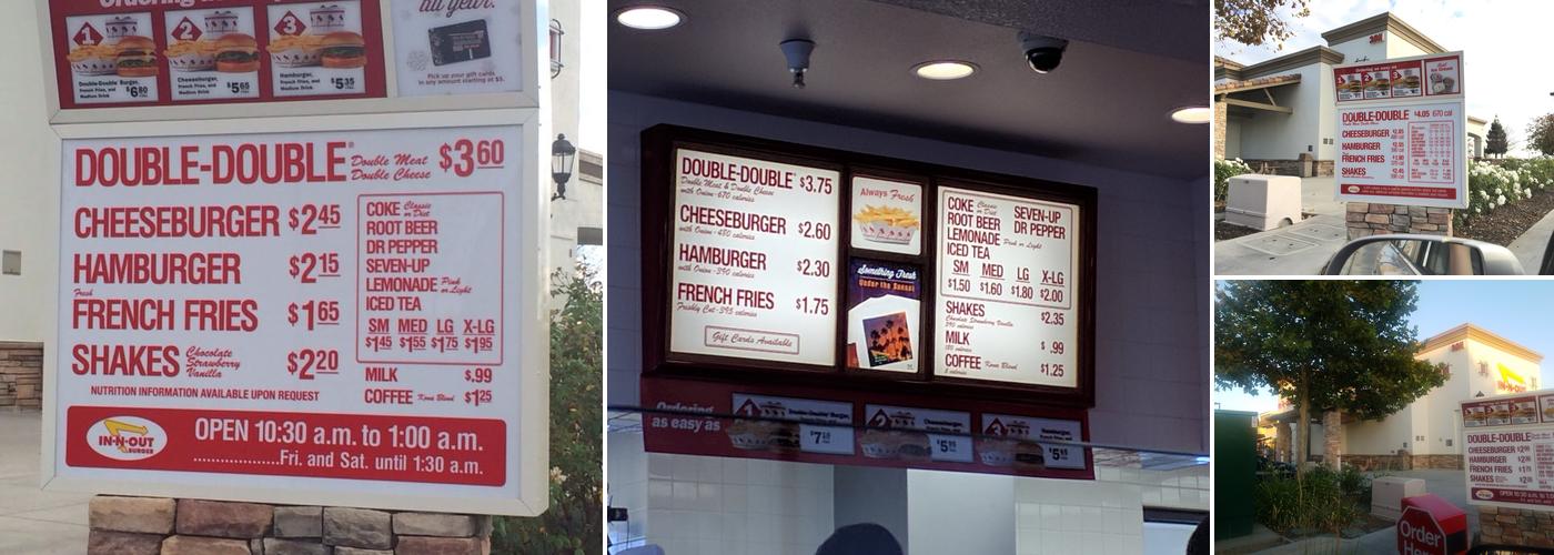In-N-Out Burger Menu