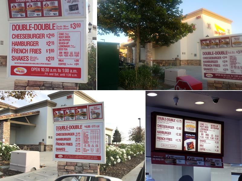 In-N-Out Burger Menu