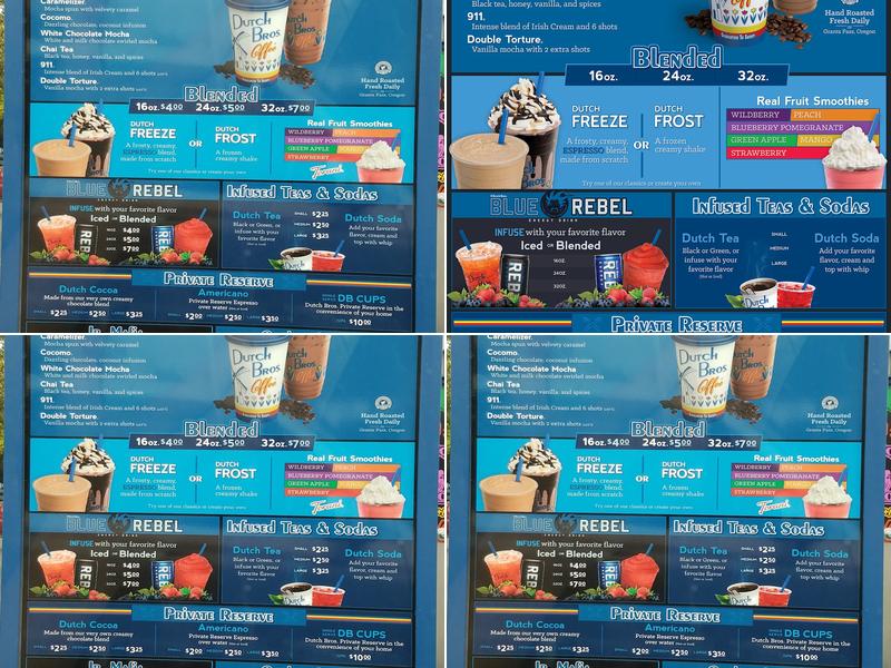 Dutch Bros Coffee Menu
