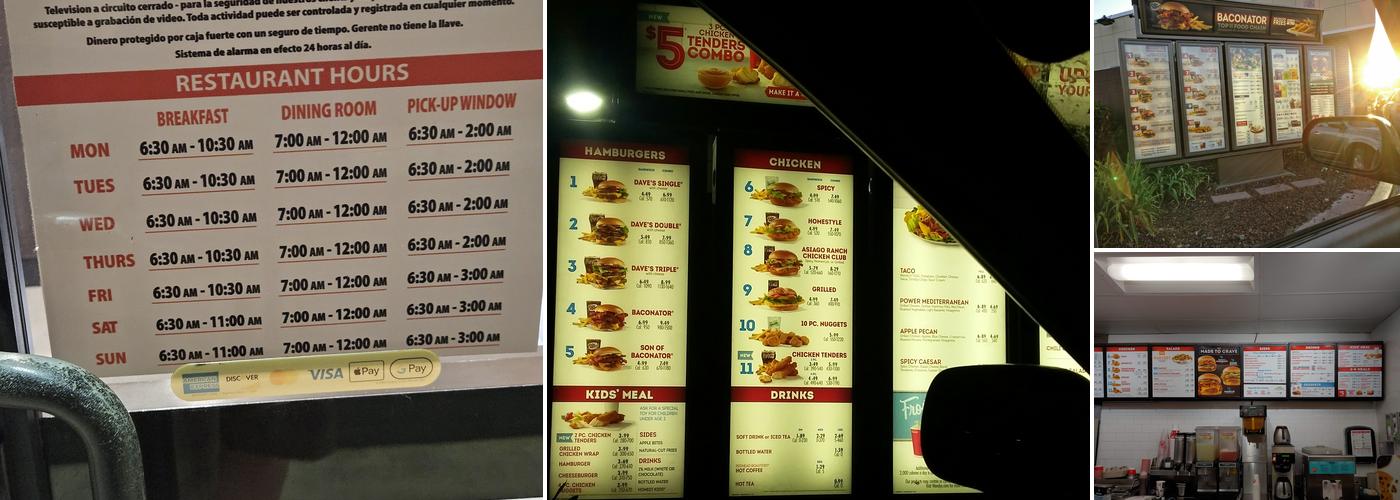 Wendy's Menu