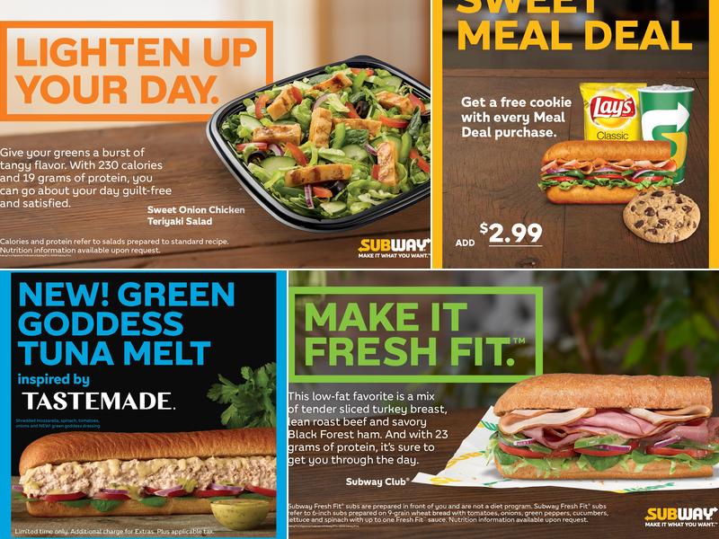 Subway Menu