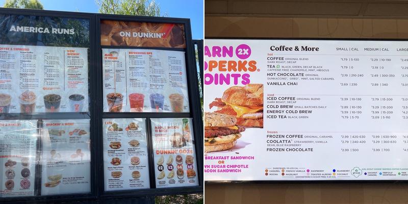 Dunkin' Menu
