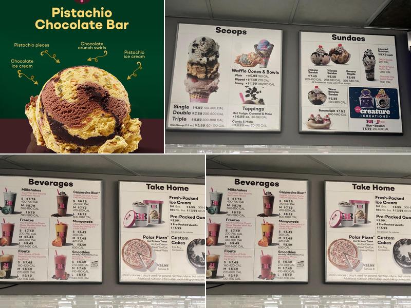 Baskin-Robbins Menu