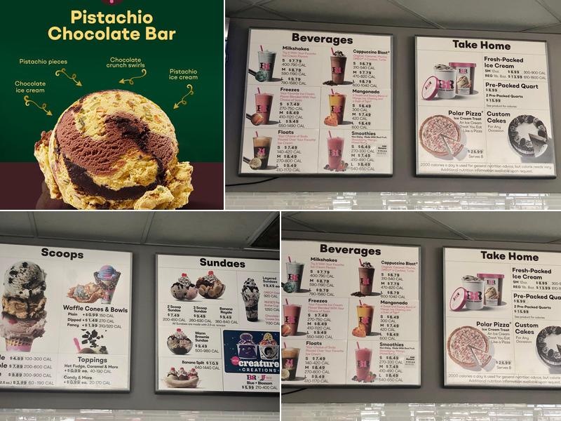 Baskin-Robbins Menu