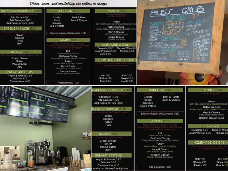 The Hub Grand Lake Menu
