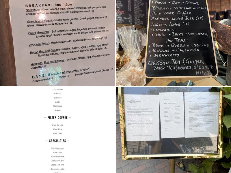 Behind the Bookstore Menu