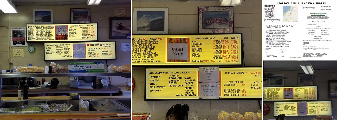 Storto's Deli & Sandwich Shop Menu