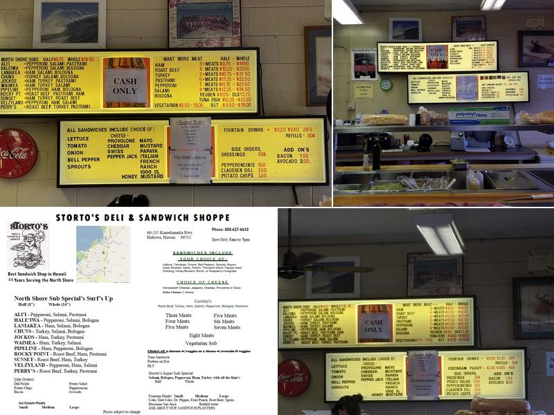 Storto's Deli & Sandwich Shop Menu