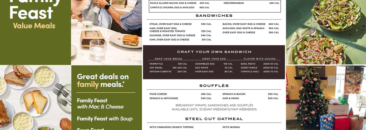 Panera Bread Menu