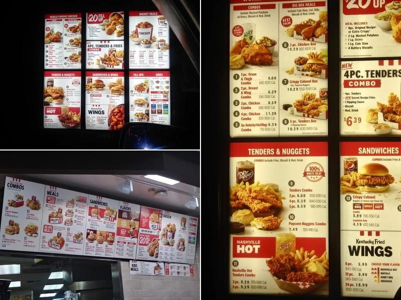 KFC Menu