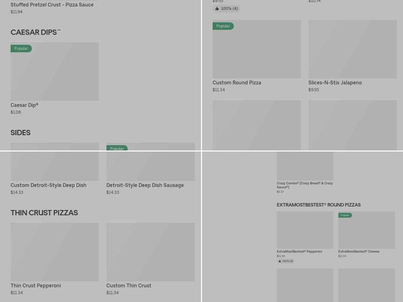 Little Caesars Pizza Menu