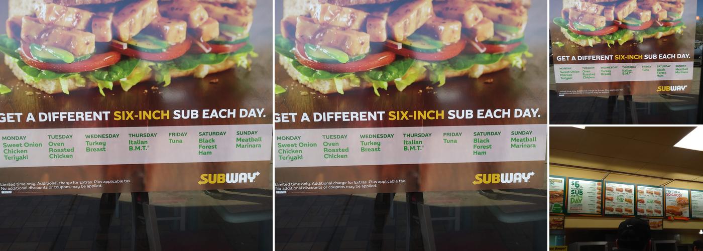 Subway Menu