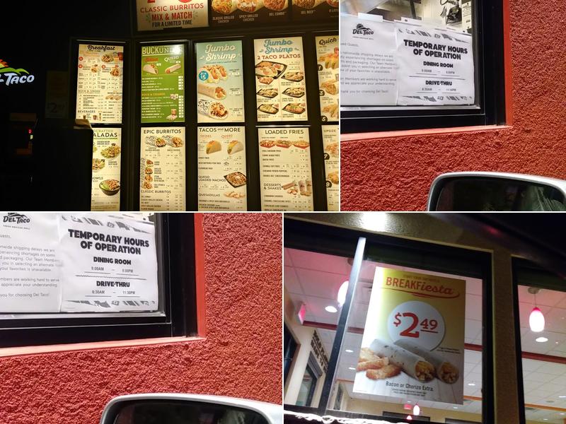 Del Taco Menu
