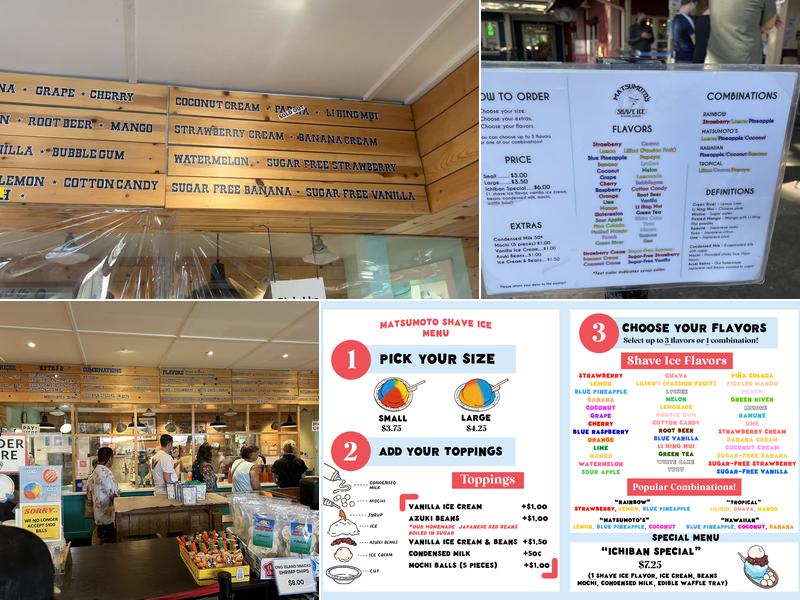 Matsumoto Shave Ice Menu