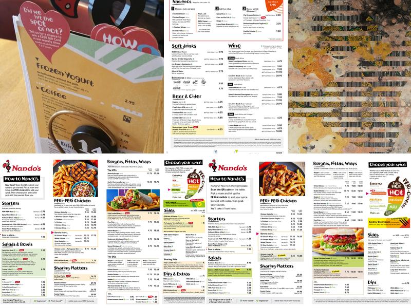 Nando's Woking Menu