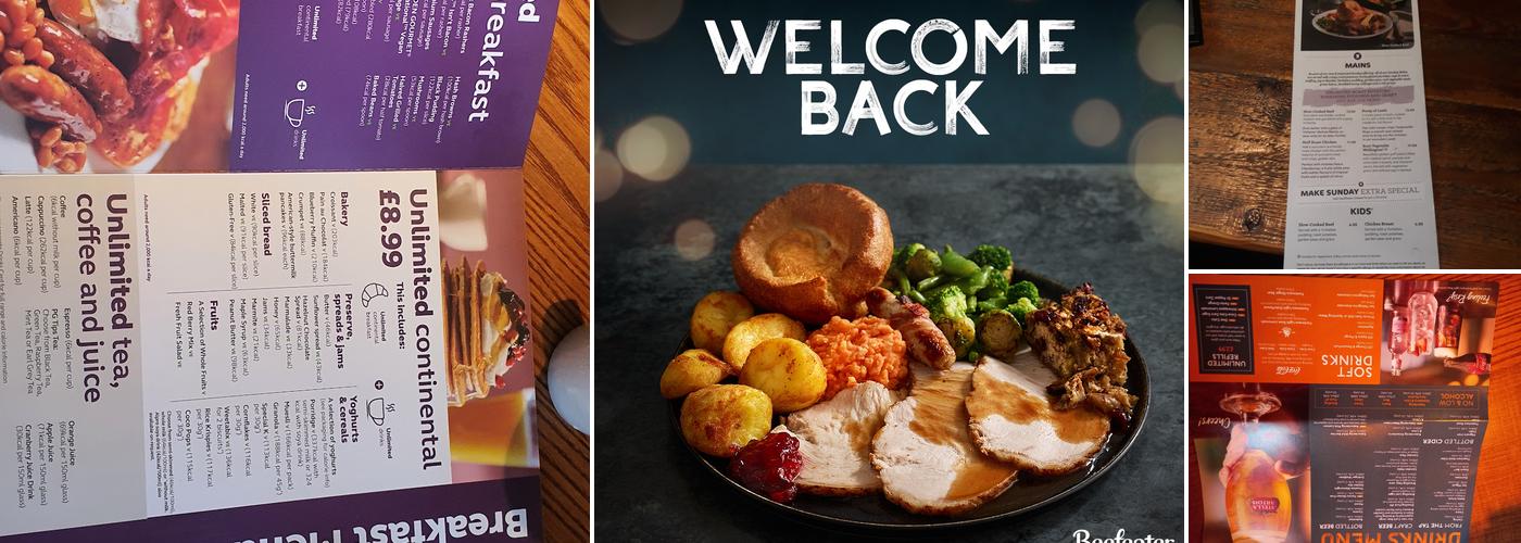 Bridge Barn Beefeater Menu