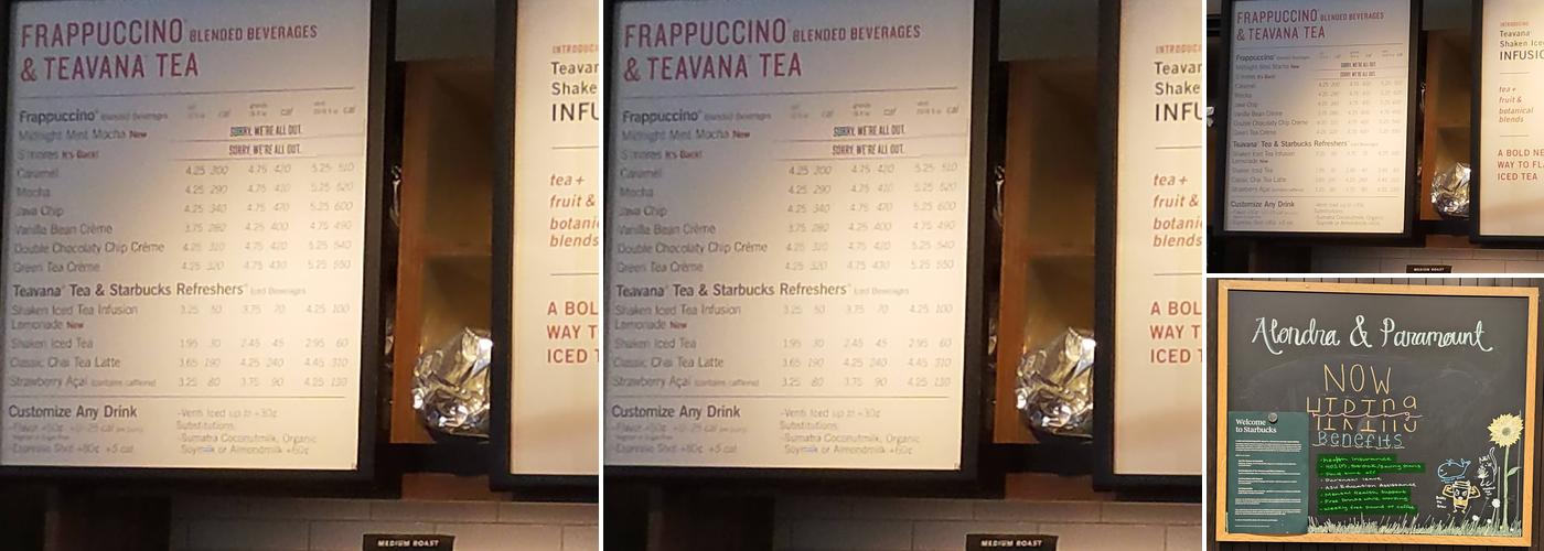 Starbucks Menu