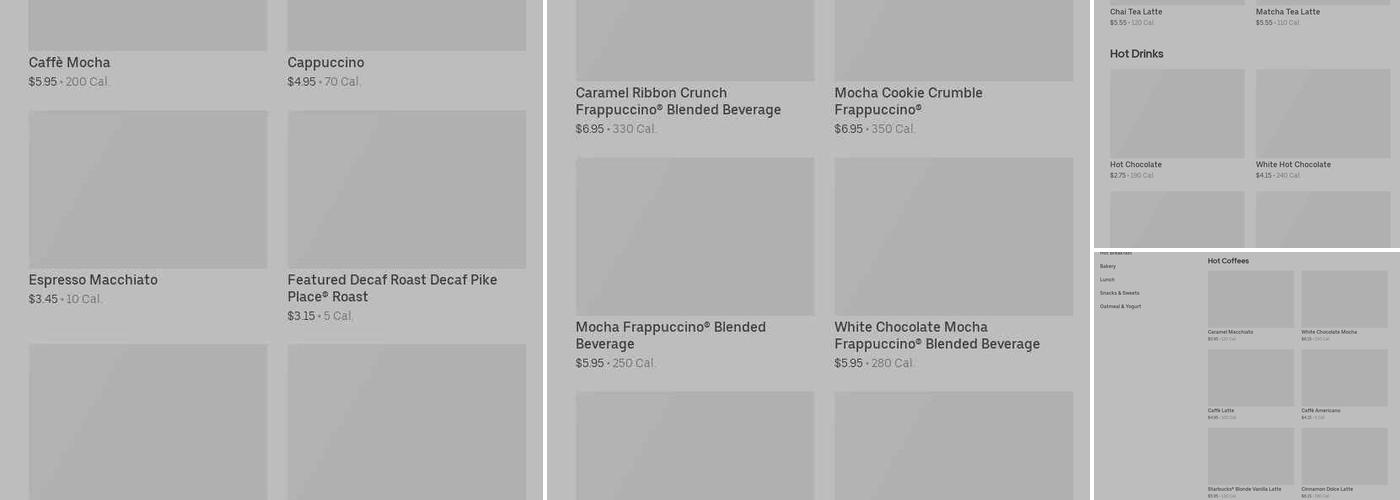 Starbucks Coffee Company Menu