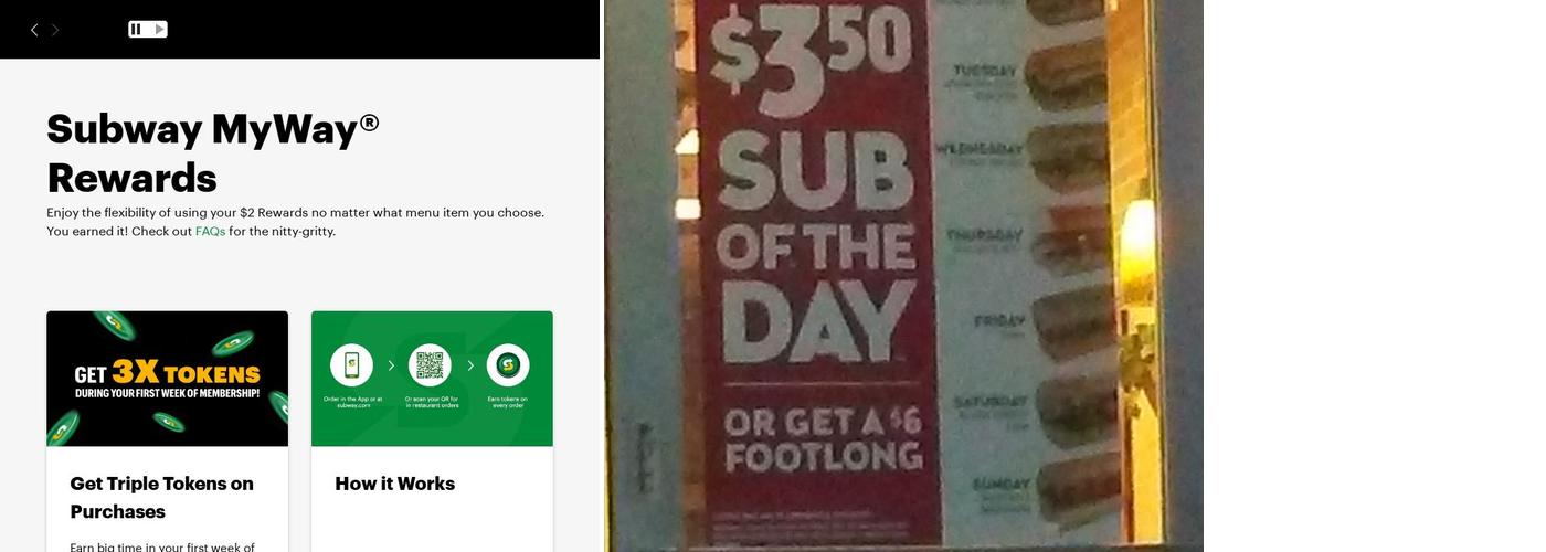 Subway Menu