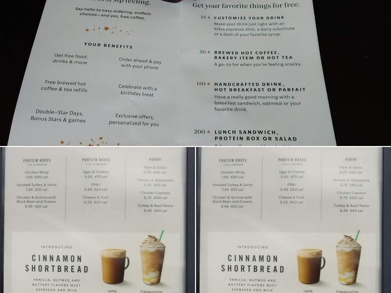 Starbucks Menu