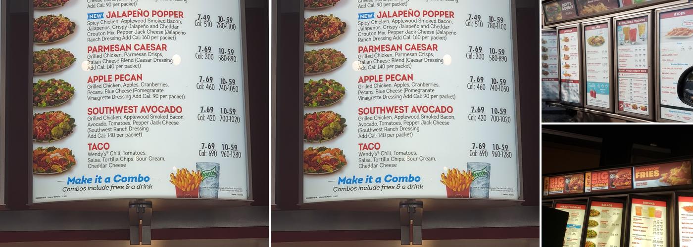 Wendy's Menu