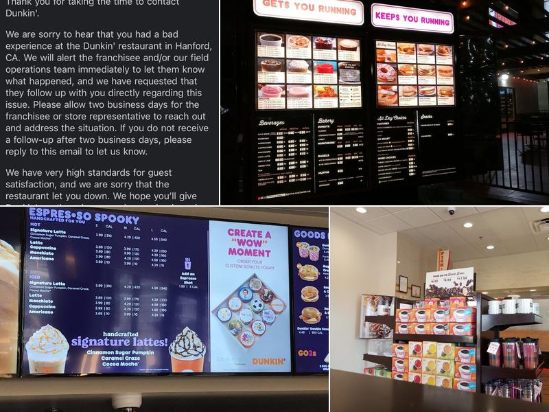 Dunkin' Menu