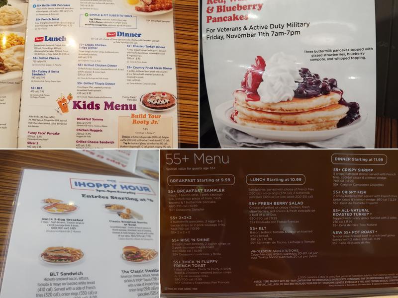 IHOP Menu
