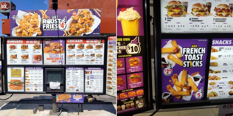 Jack in the Box Menu