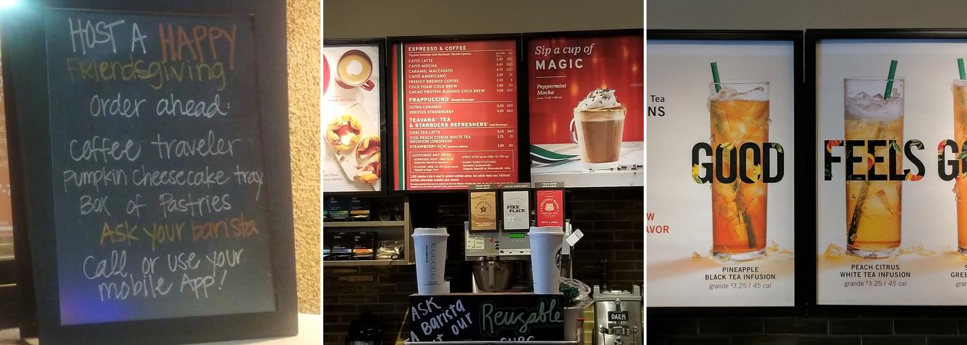 Starbucks Coffee Company Menu