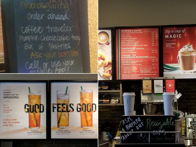 Starbucks Coffee Company Menu