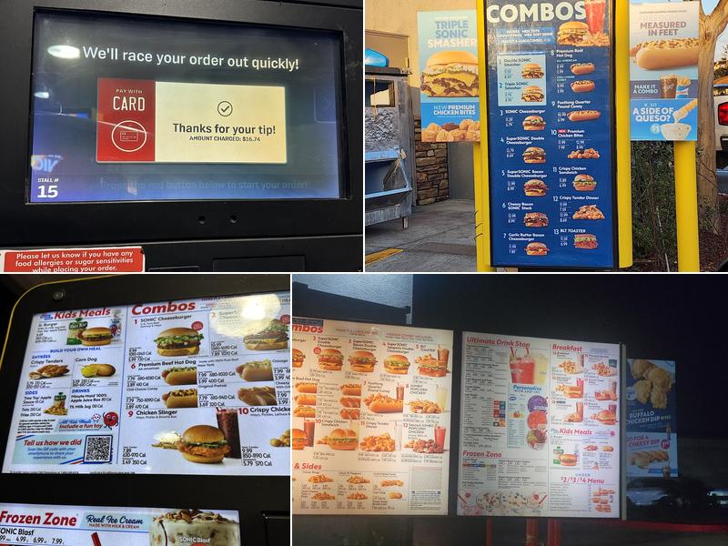 Sonic Drive-In Menu