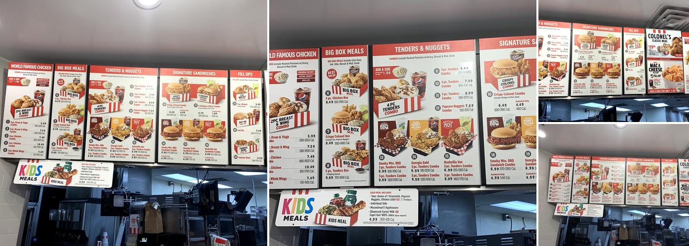 KFC Menu
