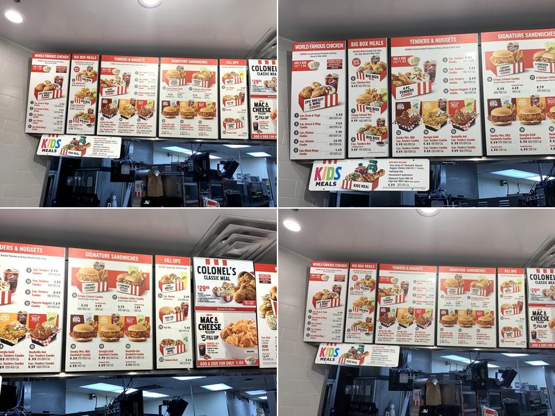 KFC Menu