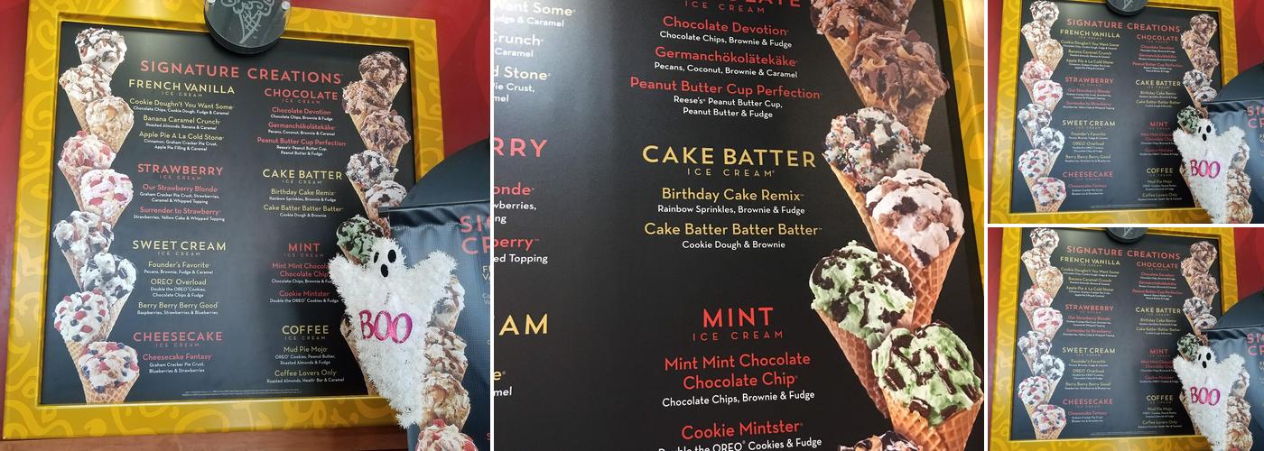 Cold Stone Creamery Menu