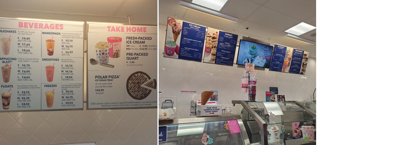 Baskin-Robbins Menu