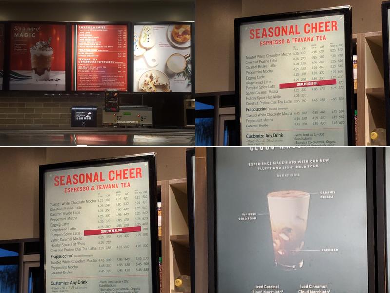 Starbucks Menu